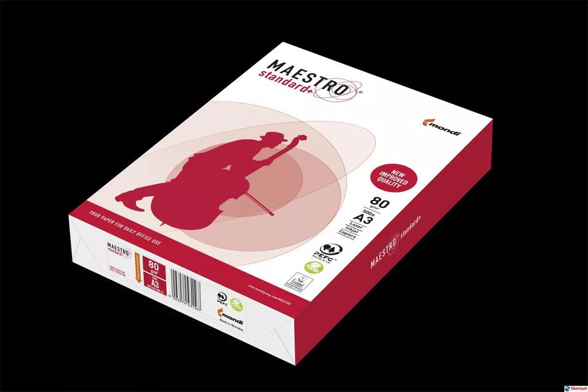 Папір для друку MAESTRO Standart+ A3, 80 г/м2, 500 арк., білий